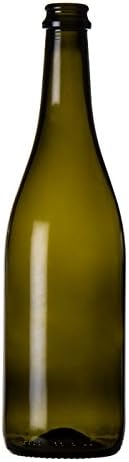 BOTTIGLIA EMILIANA PER VINO E SPUMANTE 750 ML CON PREDISPOSIZIONE TAPPO CORONA COLORE UVAG - BOTTIGLIA PER VINI VUOTA PREGIATI PER TAPPI CORONA SUGHERO E PLASTICA 20 PZ