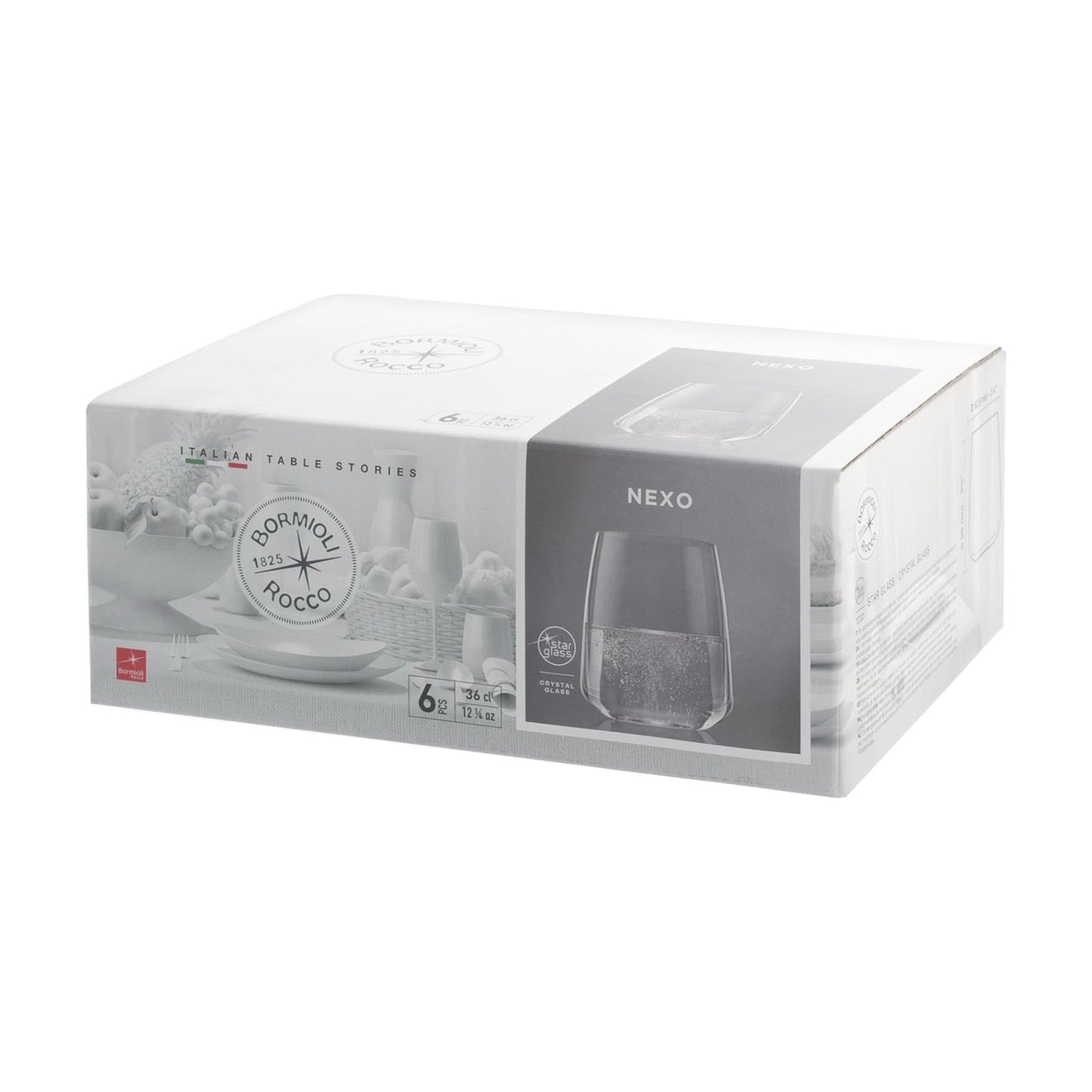 Bormioli Rocco Nexo Set Bicchieri Acqua, in Vetro, 36 cl, 6 unità (Confezione da 1)