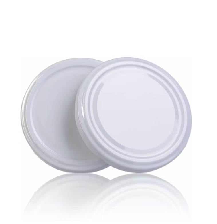 D.63 Capsule per Barattoli di Vetro per Conserve, IDONEI ALLA BOLLITURA, Bianche, Diametro 63 mm, Confezione da 100 pezzi