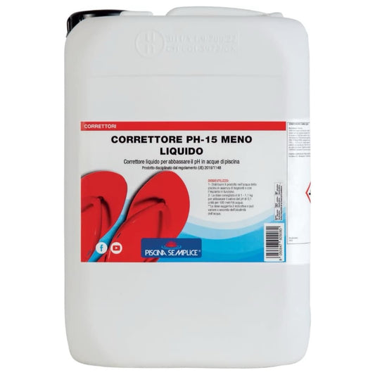 PH-15 Correttore Liquido, Regolatore e Abbattitore di pH per Acqua di Piscina