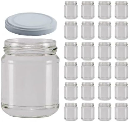 Barattoli di Vetro Pregiato in Set da 30 da 212ml con Tappi Inclusi e Certificazione MOKA Barattoli di Vetro Pregiato in Set da 30 da 212ml con Tappi Inclusi e Certificazione MOKA