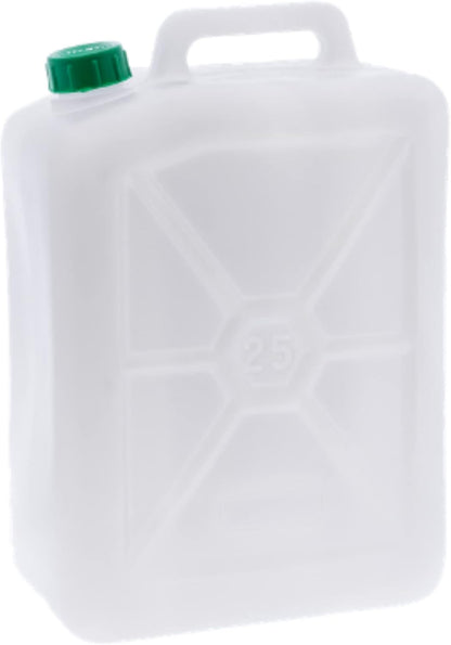 Tanica 25 Litri, Fusto in Plastica, Colore Neutro, Made in Italy