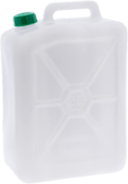 Tanica 25 Litri, Fusto in Plastica, Colore Neutro, Made in Italy